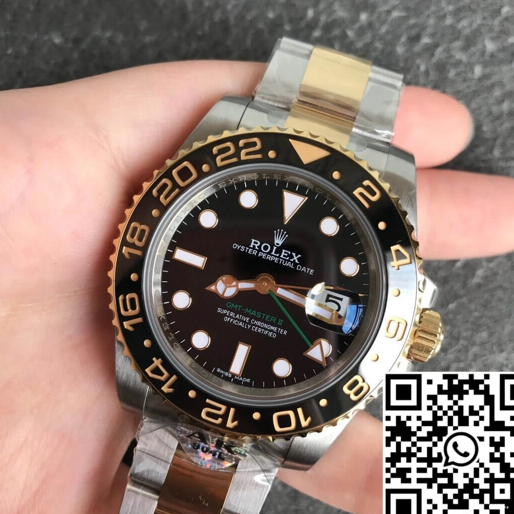 116713-LN-78203 Master Factory Rolex II AR GMT Yellow Gold 0514